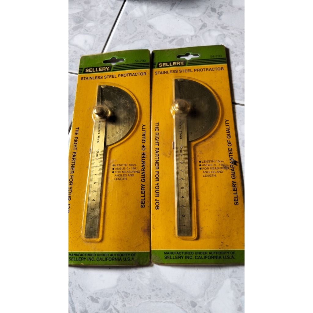 

PROTRACTOR SELLER mistar penggaris busur derajat stainless steel 54-700