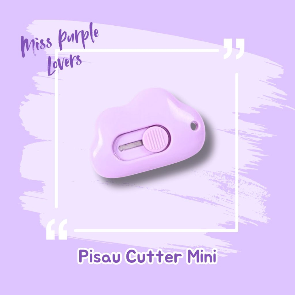 

Pisau Cutter Mini Awan Lucu Warna Ungu Lilac