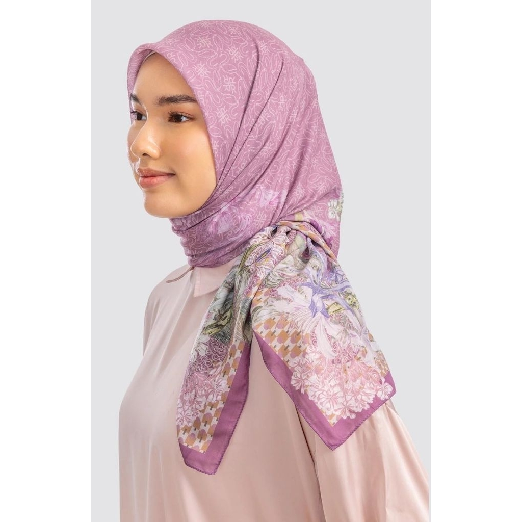 SALE Ria Miranda Samima Scarf - Mulberry Hijab Jilbab Segirmpat Voal