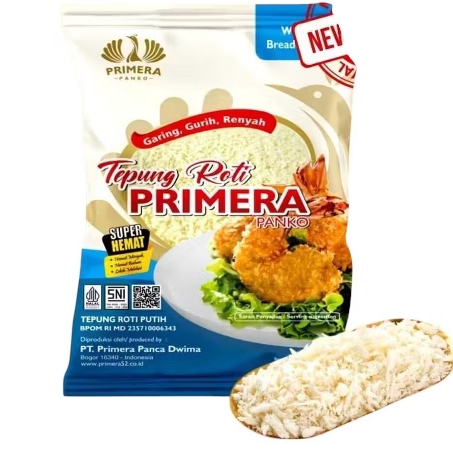 

PRIMERA BREAD CRUMB PANKO 900Gr WHITE - TEPUNG ROTI INSTAN DALAM KEMASAN (PREMIUM-HALAL)