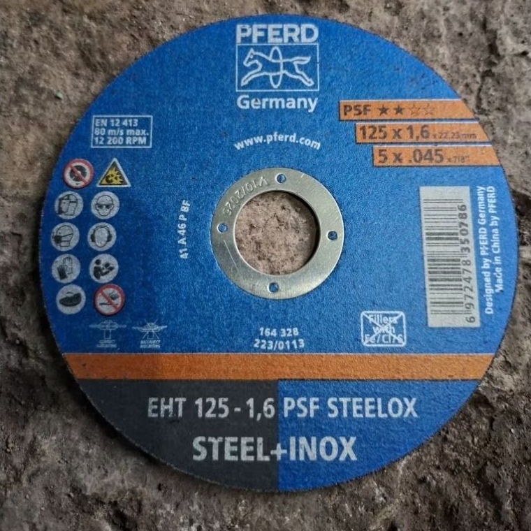 batu gerinda potong 5 inch PFERD GERMANY 125x1.6x22 5 inch
