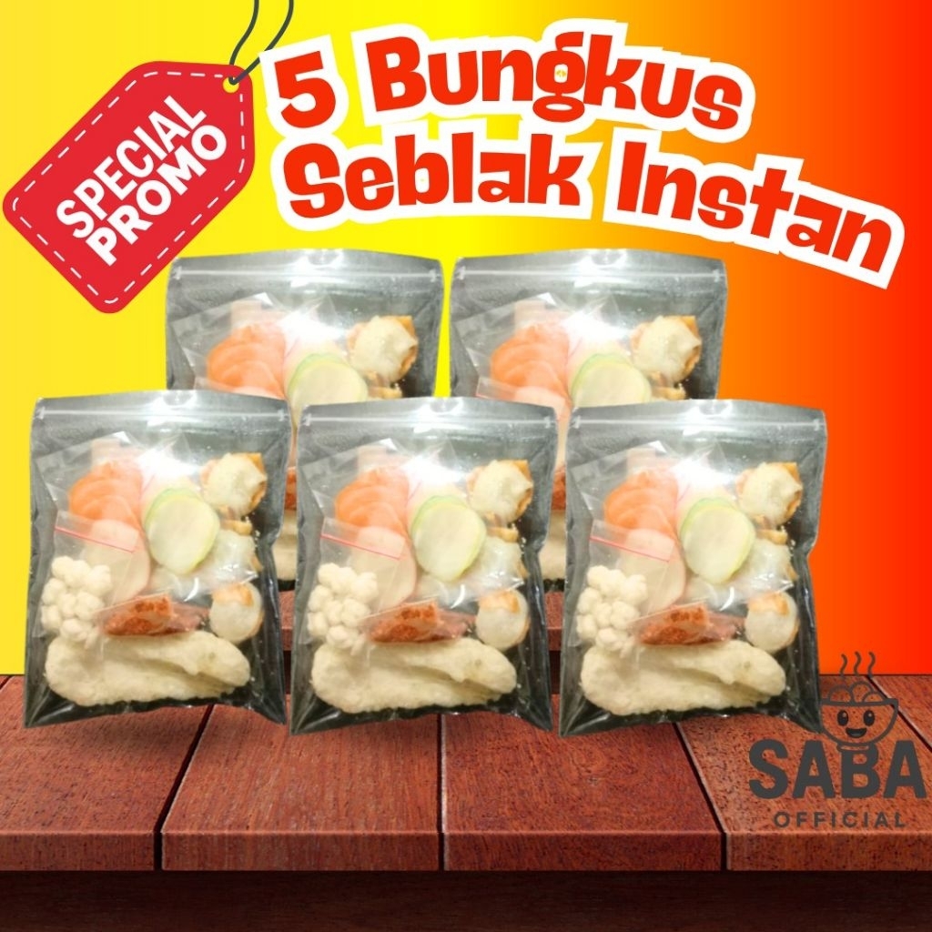 

Paket hemat 5 bungkus seblak instan