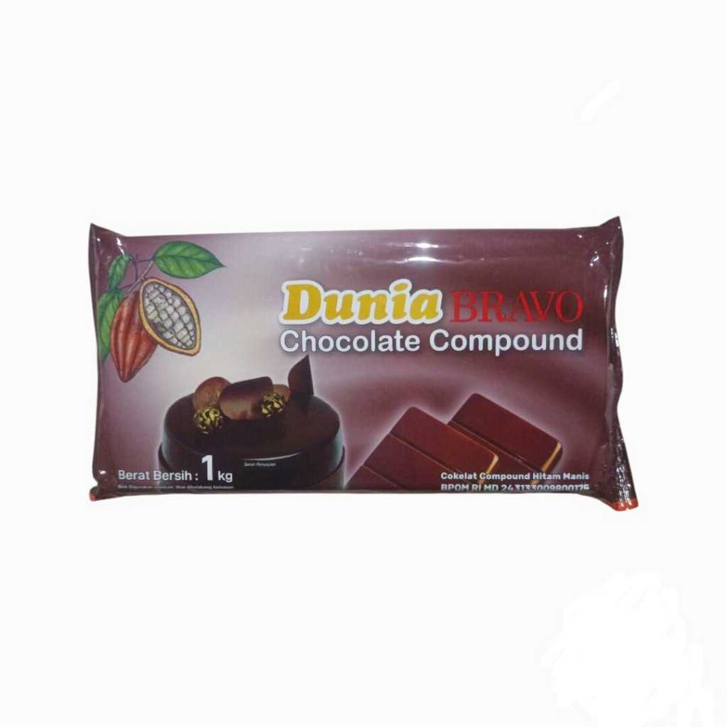 

Dunia Bravo Chocolate Compound 1Kg / Coklat Batang 1Kg