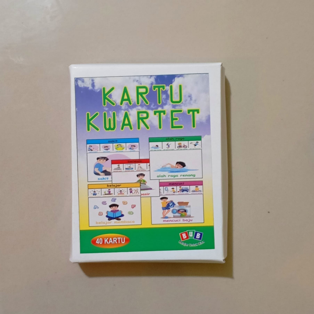 Kartu Edukasi Kwartet Kata Kerja