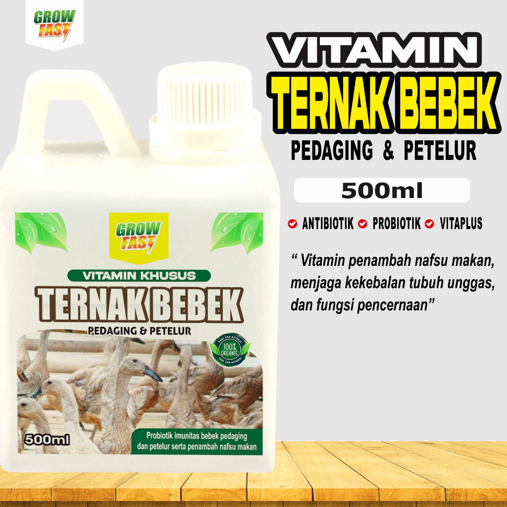 Vitamin Bebek Potong 500ml Obat Pakan Pemacu Pertumbuhan Bebek Potong Suplemen Bebek Petelur