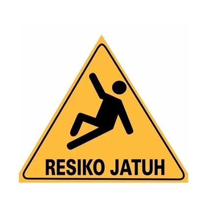 

SIGN STIKER VINYL RESIKO JATUH Uk. 15 x 15 SIGN RAMBU K3 - SIAP KIRIM
