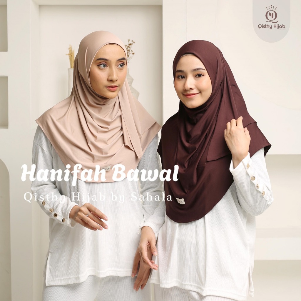 𝐒𝐇𝐀𝐍𝐈𝐀𝐇 - HANIFAH Bawal | Hijab Segi Empat Bawal Instan Malaysia Qisthy hijab by Sahala