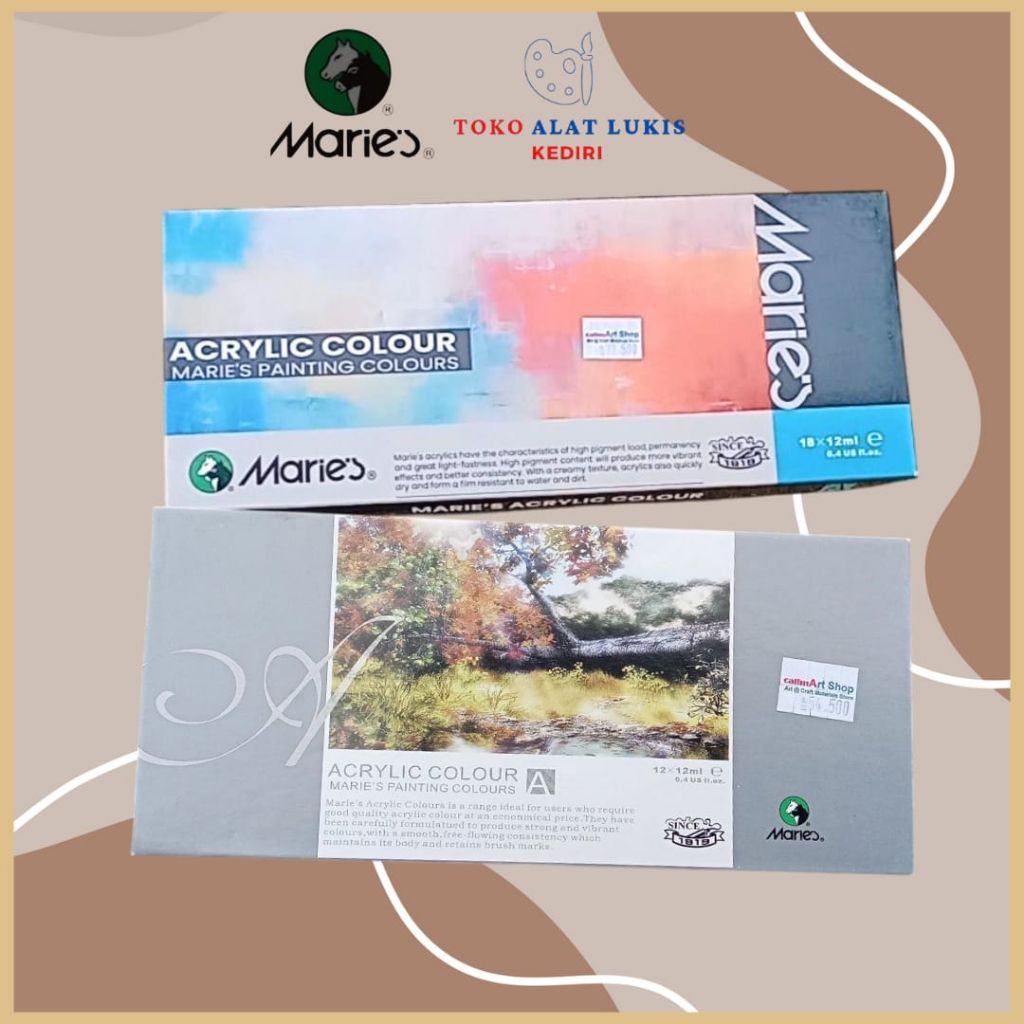 

[Alat Lukis Kediri] Maries Acrylic Colour Set 18- 818b