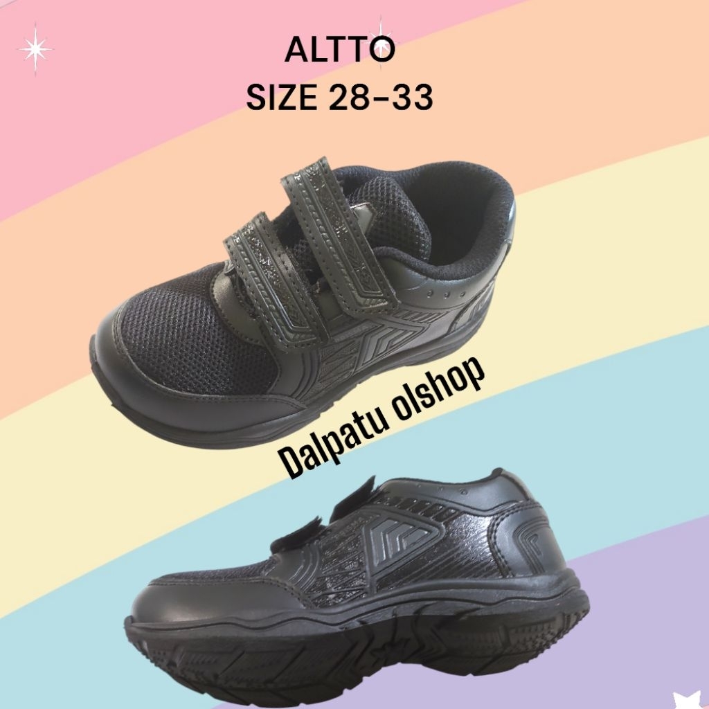 sepatu sekolah ALTTO perekat Unisex anak TK-SD