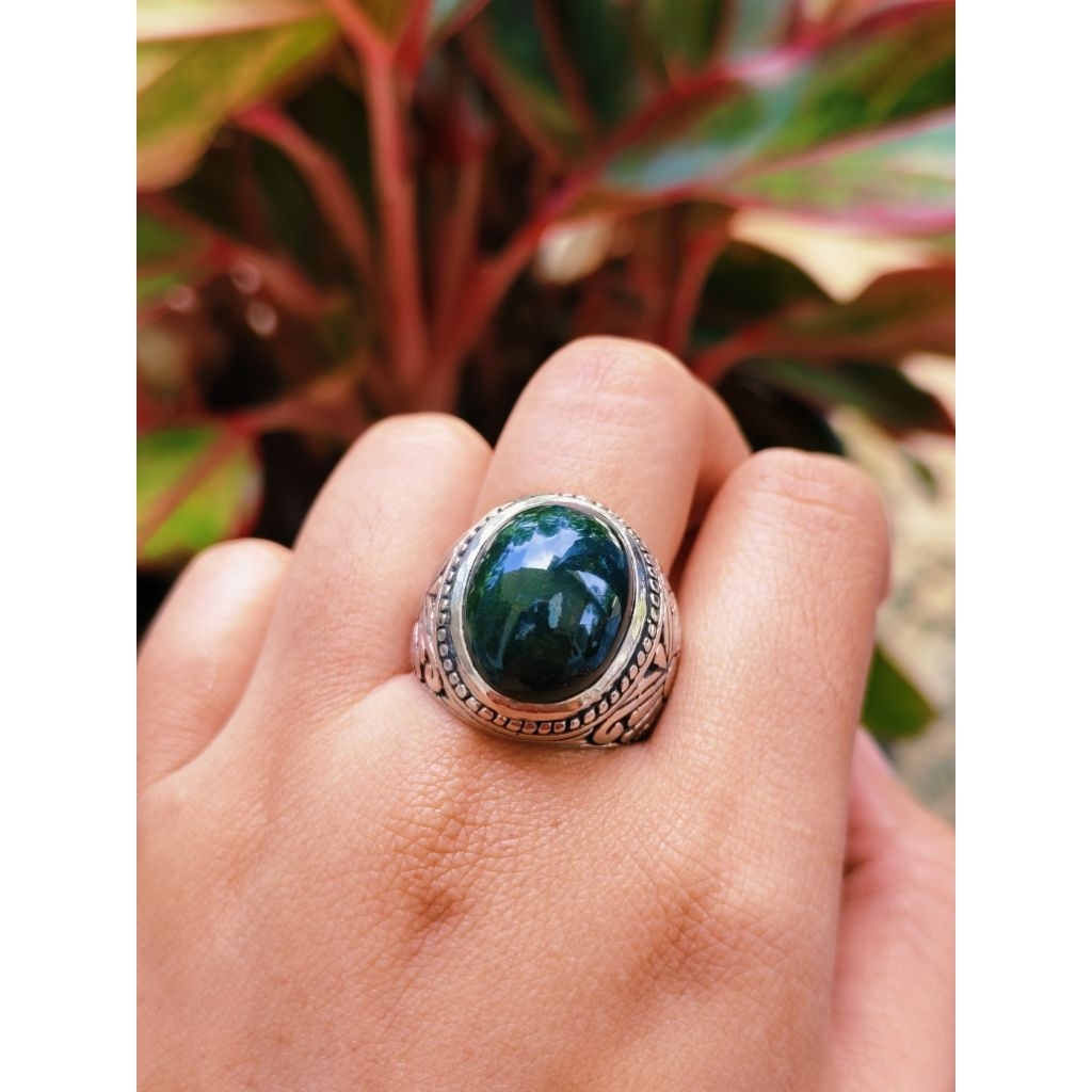 BATU LUMUT HIJAU | BATU AKIK BADAR LUMUT NATURAL ASLI