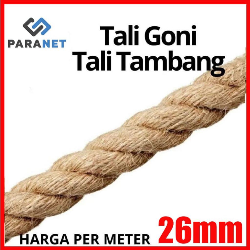 

Tali Goni 26mm / Tali Rami / Tali Tambang / Garukan Kucing