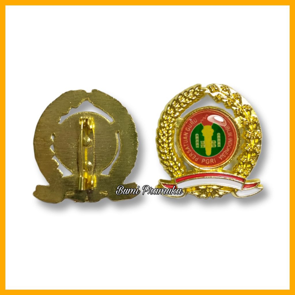 Pin PGRI Padi Kapas Lencana PGRI - Pin PGRI - Bros PGRI - Aksesoris PGRI