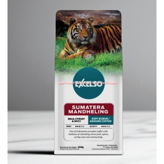 

Excelso Sumatera Mandheling 200gr Bold Citrusy & Spicy Ekselso Kopi Bubuk Eselso Sumatra Exselso Ground Coffee