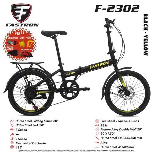 NEW Sepeda lipat ukuran 20 inch , sepeda lipat fastron F-2303 20 inch