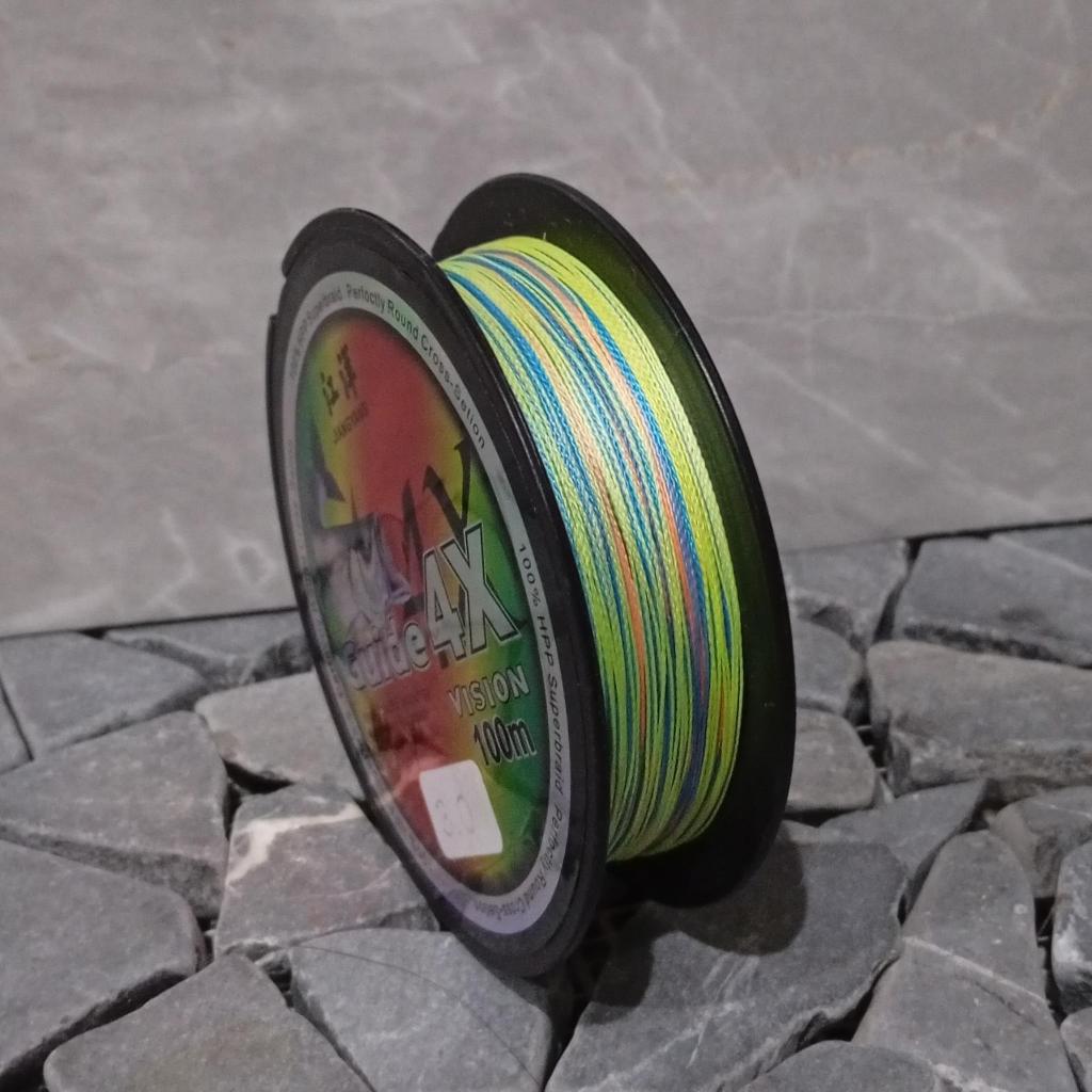 Fujiya Senar Pancing PE 3 X4 Senar pancing PE 2 X4 Warna Rainbow 0.309mm dan 0.209mm Panjang 50M PE 