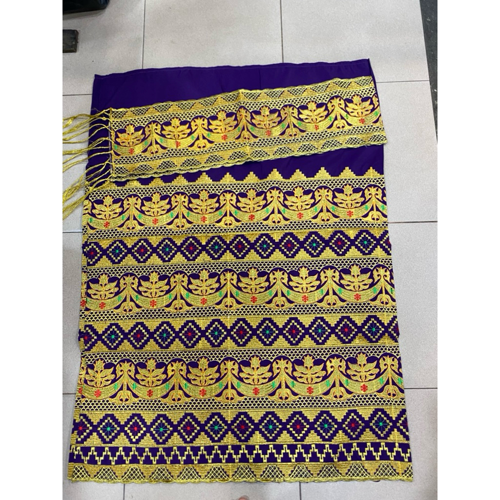 tapis lampung motif bulan sabit (ungu ) gambar pertama