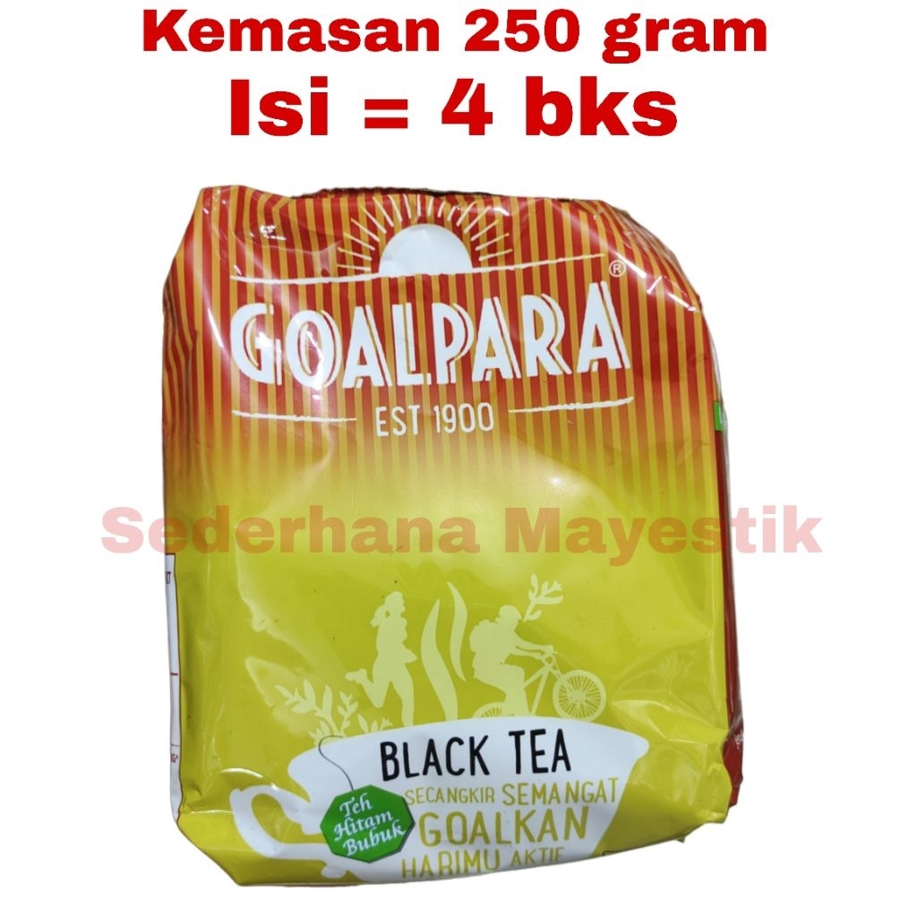 

Teh Goalpara Black Tea 250gr 4 pcs / Teh Hitam 250 gr Isi 4 bks / Teh Tubruk