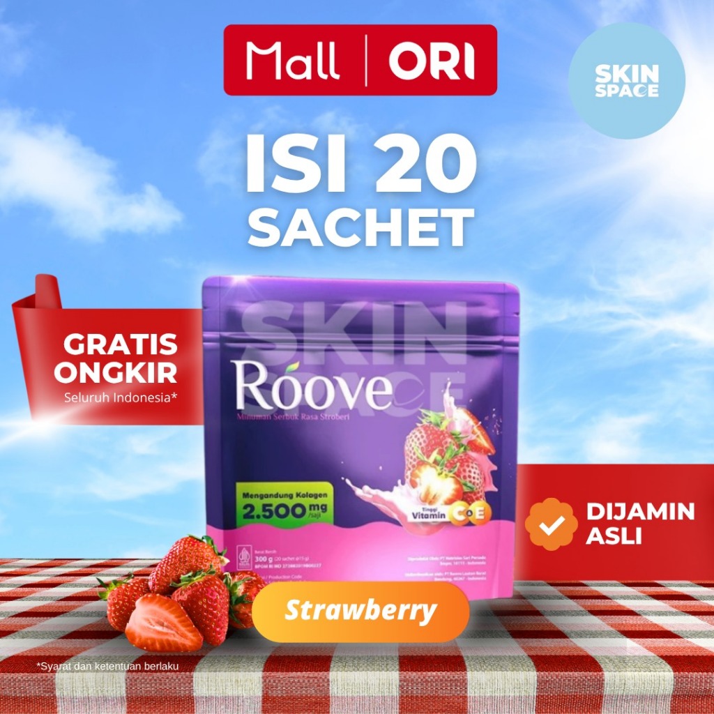 

Roove Collagen Rasa Strawberry 10 20 Sachet