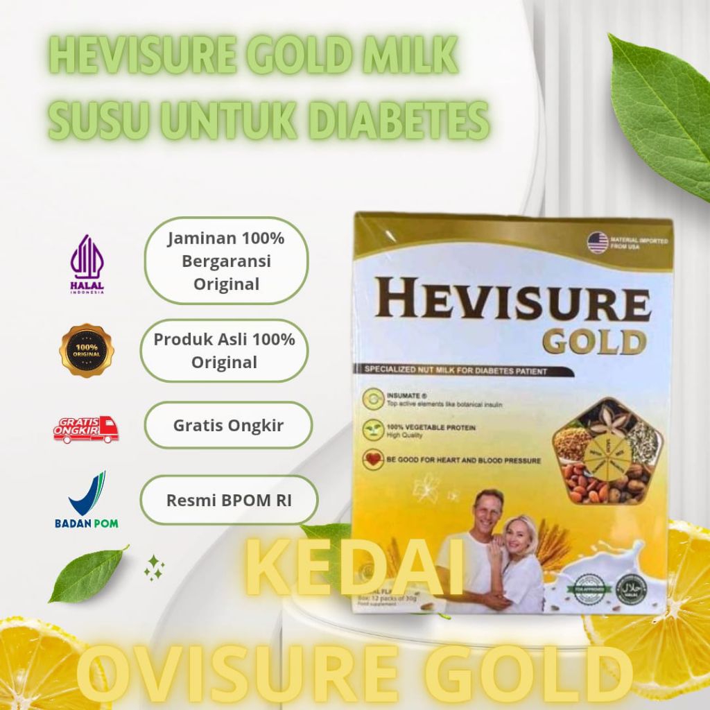 

HEVISURE GOLD MILK SUSU OBAT DIABETES KENCING MANIS KADAR GULA RENDAH RESMI BPOM