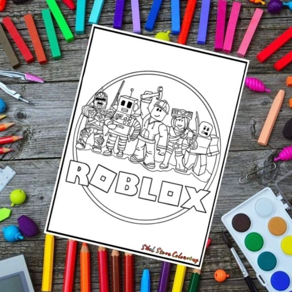 

Kertas Gambar / Kertas Mewarnai Tema Roblox V2 (10 Gambar Berbeda Sesuai Tema) / Kertas Mewarnai Anak Tebal