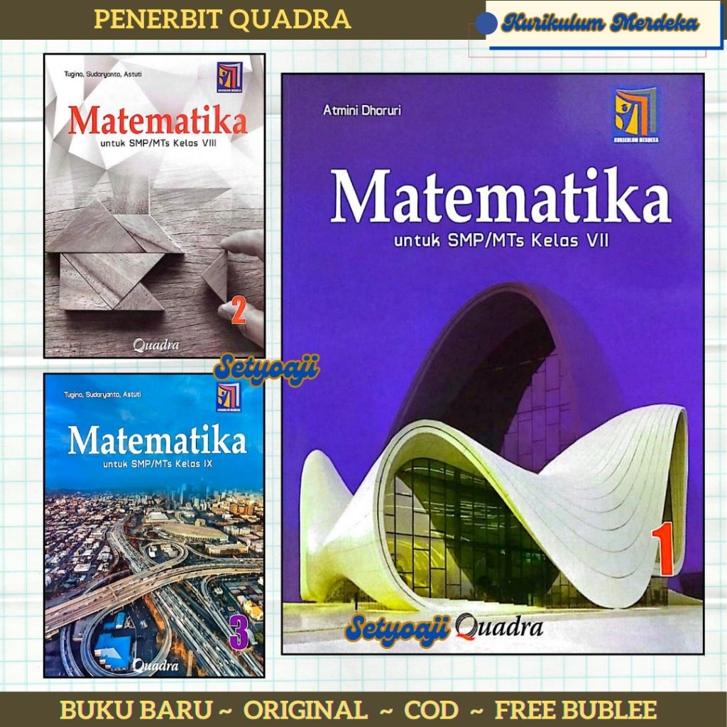 Quadra Matematika SMP/ MTs Kelas 7 8 9 Kurikulum Merdeka