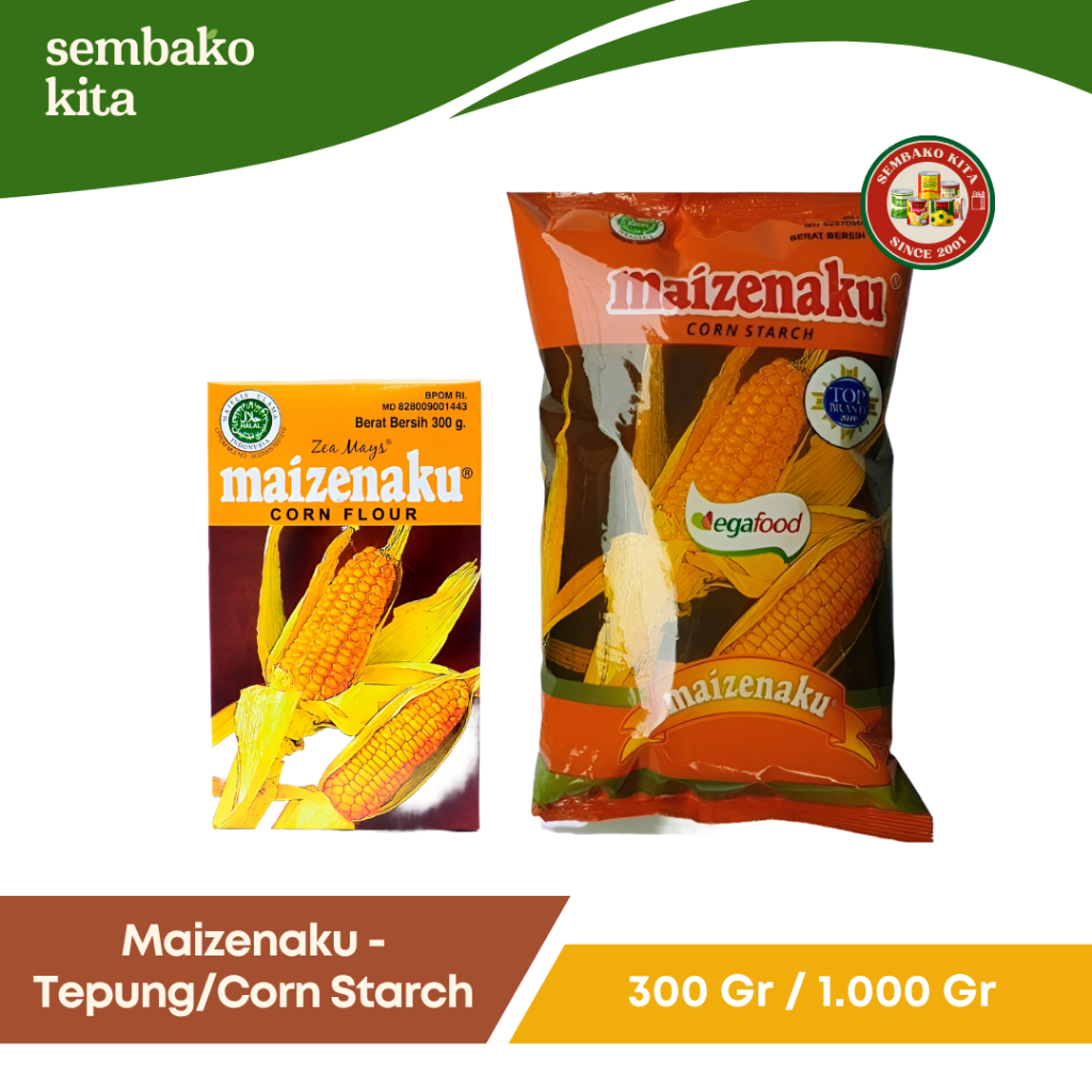 

Maizenaku – Tepung Maizena Premium 300g / 1kg
