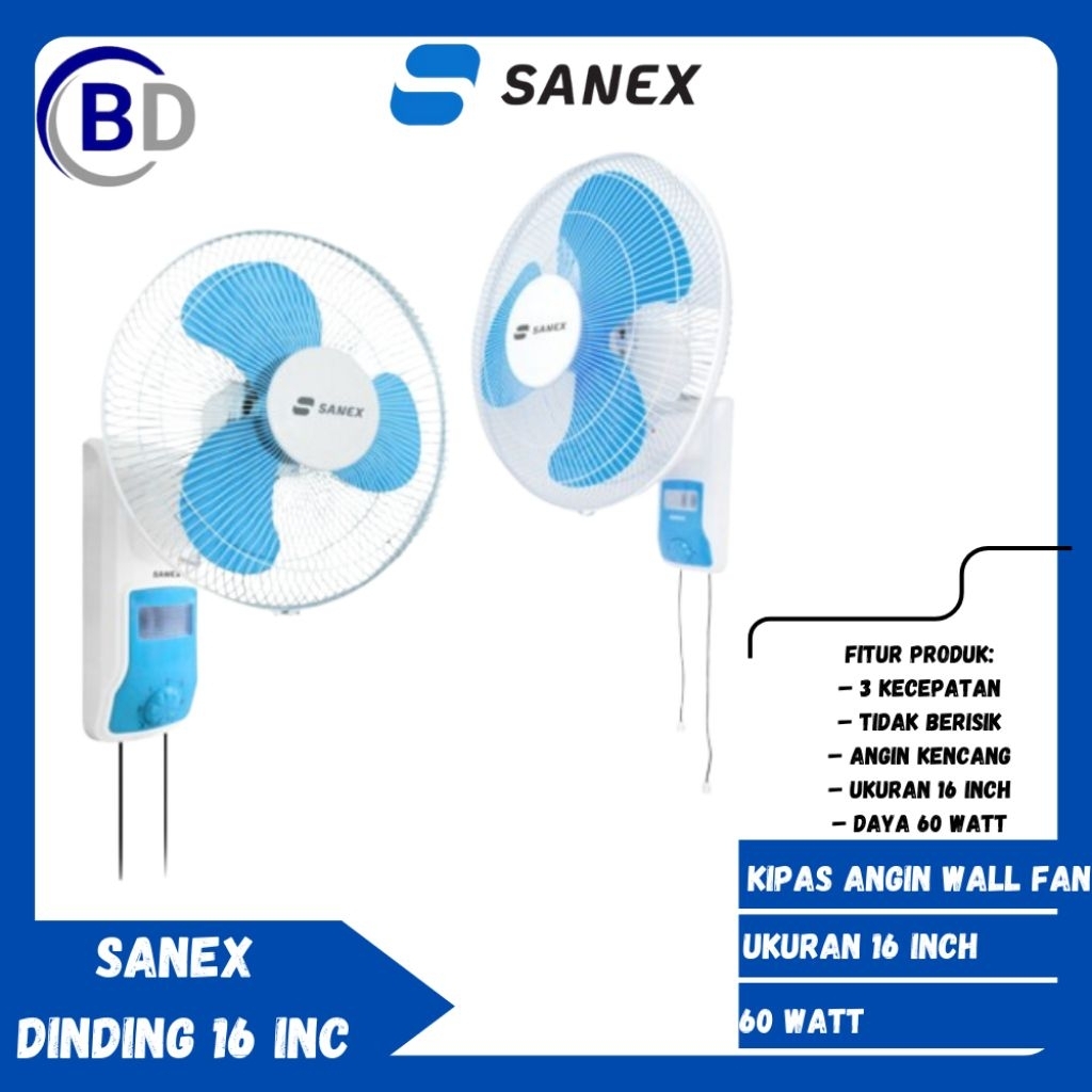 SANEX KIPAS ANGIN DINDING SANEX 16 INCH