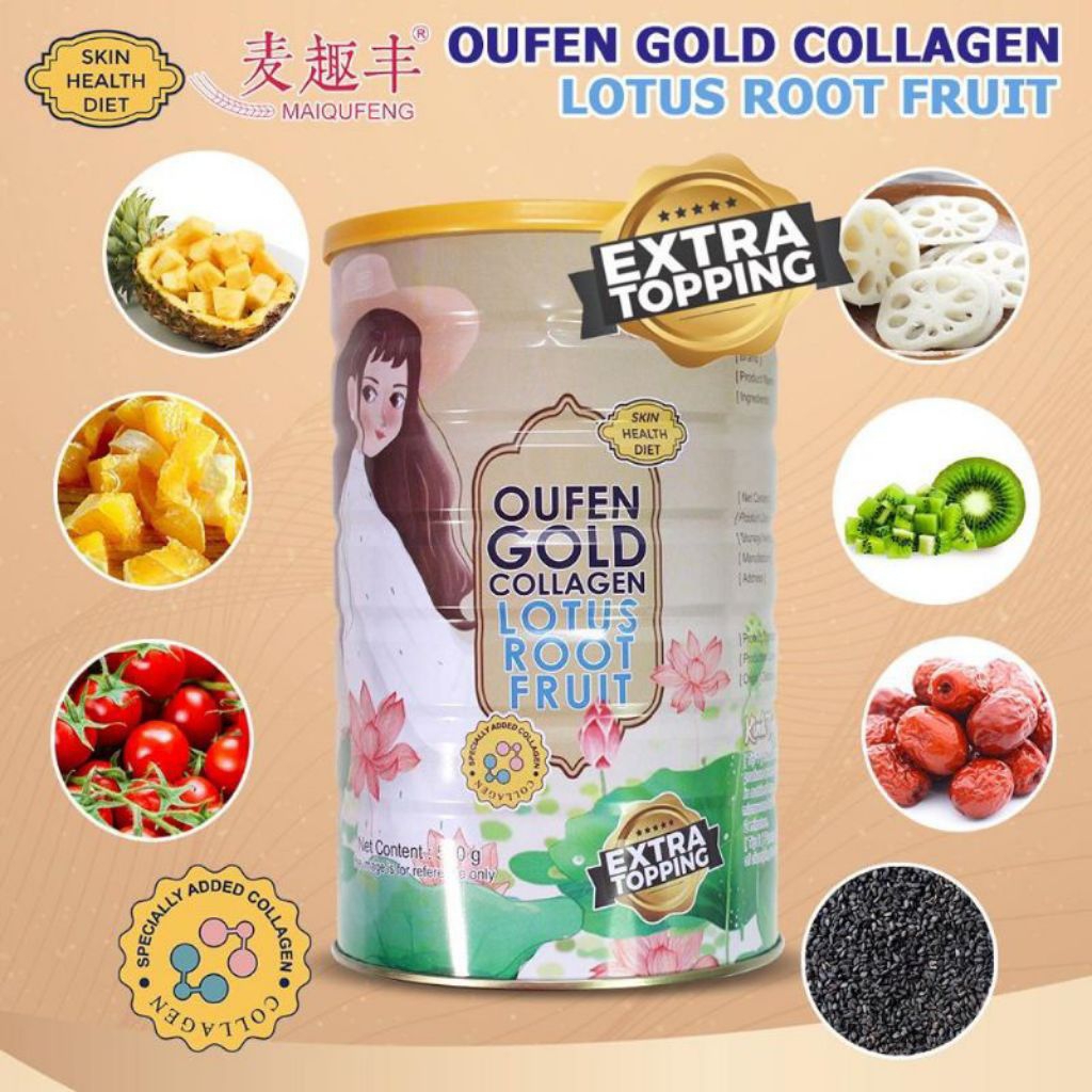 OUFEN GOLD COLLAGEN Lotus Root Fruit HALAL Original BPOM
