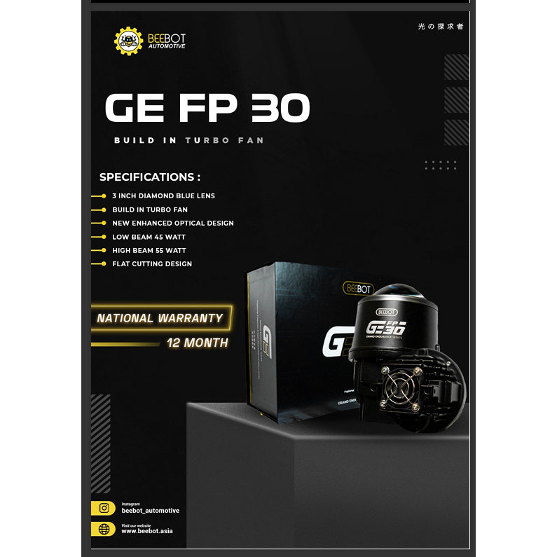 BEEBOT FOGLAMP PROJECTOR - GE FP 30