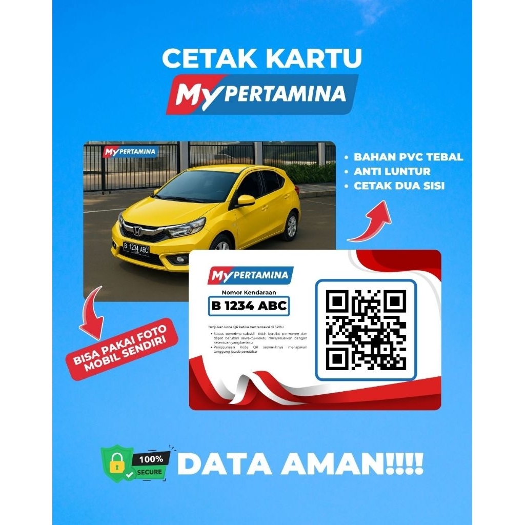 

Cetak Kartu My Pertamina Bahan PVC Tebal