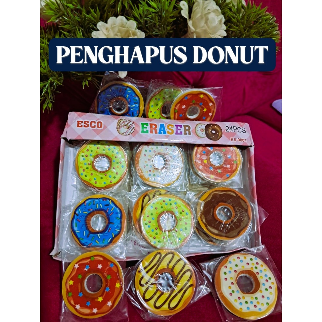 

[PG-ATK][ATK-MURAH] JUAL 2 PCS PENGHAPUS CUTE DONUT ERASER. KUALITAS BAGUS DAN MOTIF DONUT LUCU