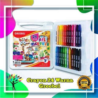 

GREEBEL Crayon Krayon Kids Oil Paste l 24 WARNA / Crayon Greebel 24 WARNA / Krayon Sekolah Anak & Professional Non Toxic ORIGINAL