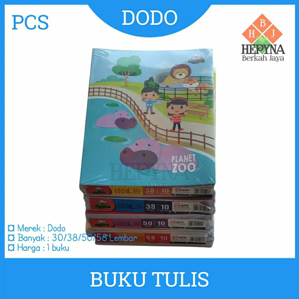 

Buku Tulis Dodo 30,38,50,58 Lembar (Harga Satuan)