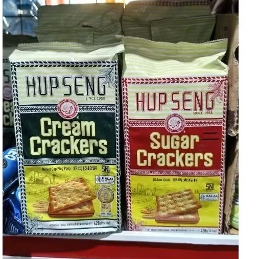 

Hup Seng Cream Crackers - Hupseng Sugar Crackers 428g Biskuit Cap Ping Pong