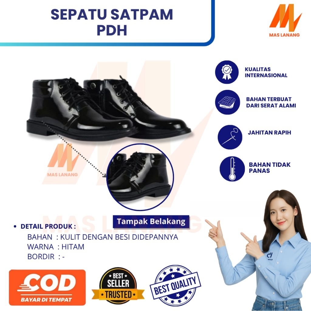 Sepatu Satpam PDH | Sepatu PDH | Sepatu Satpam | Sepatu PDH Satpam Pantofel Pria | Sepatu PDH Glosy