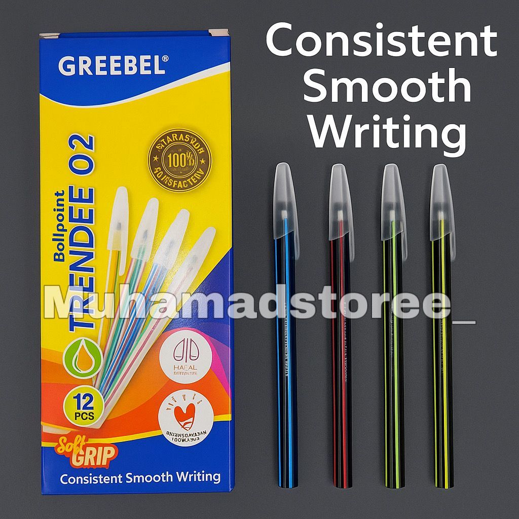 

Pulpen Greebel Pulpen Set Alat Tulis Alat Tulis Kantor / Greebel Ball Pen Trendee 02 Black (1 box 12 pcs)