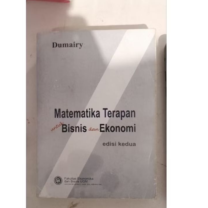 Buku matematika terapan bisnis dan ekonomi, dumairy, preloved