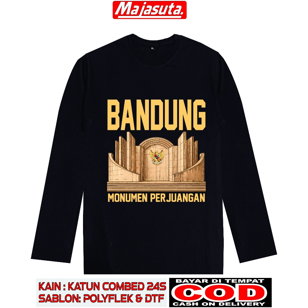 KAOS BANDUNG DESAIN 10 MONUMEN PERJUANGAN BAHAN KATUN 24S TEBAL DAN HALUS KAOS PULAU DEWATA KAOS BAL