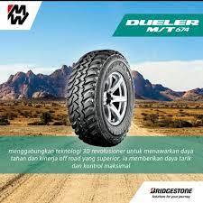 BAN MOBIL GRIP KASAR UKURAN 15 31X1050R15 109Q MERK BRIDGESTONE DUELER M/T 674 31X10.50 RING 15