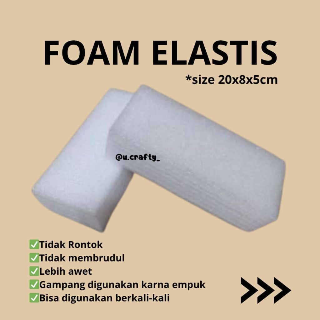 

BUSA KERING PE / FOAM BUNGA 20x8x5 cm / FOAM ELASTIS UKURAN 20 x 8 x 5 cm