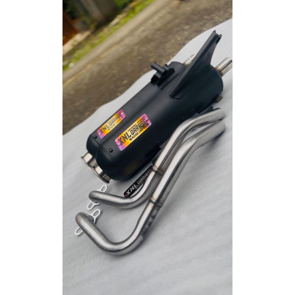 Knalpot Standar Racing Luster motor standar inlet 26 28 out 38 original XnL.Garage Saringan full bor