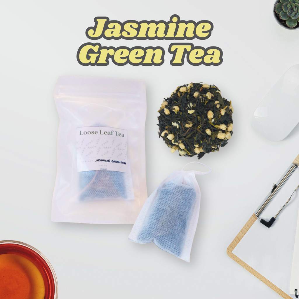 

Jasmine Green Tea Loose Leaf Daun Teh Kering 1 Bag