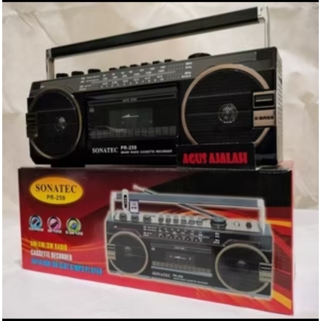 SERBA COD Sonatec Radio Kayu Jadul PRI-8288 USD SD CARD AM FM