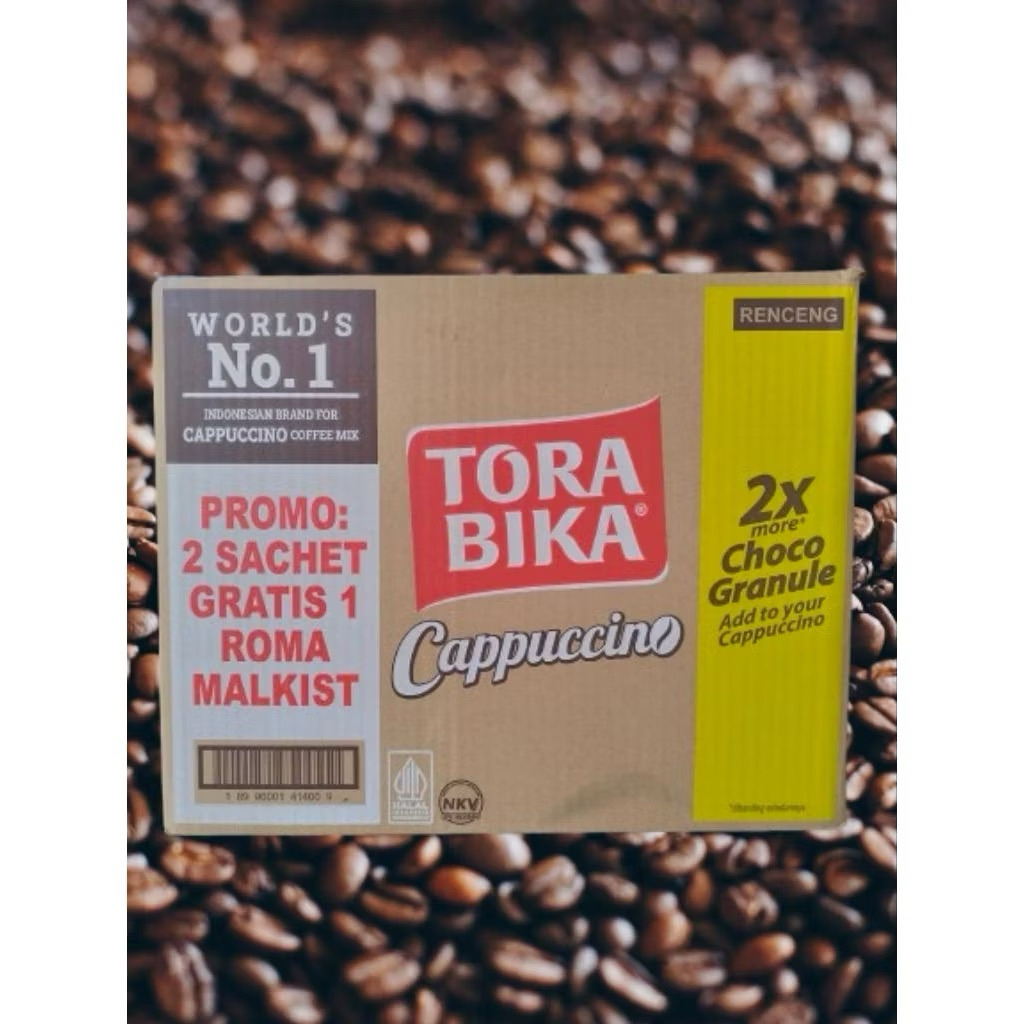 

Torabika cappucino 1 dus( FREE ROMA BISKUIT MALKIST 5 PCS SETIAP RENCENGNYA)