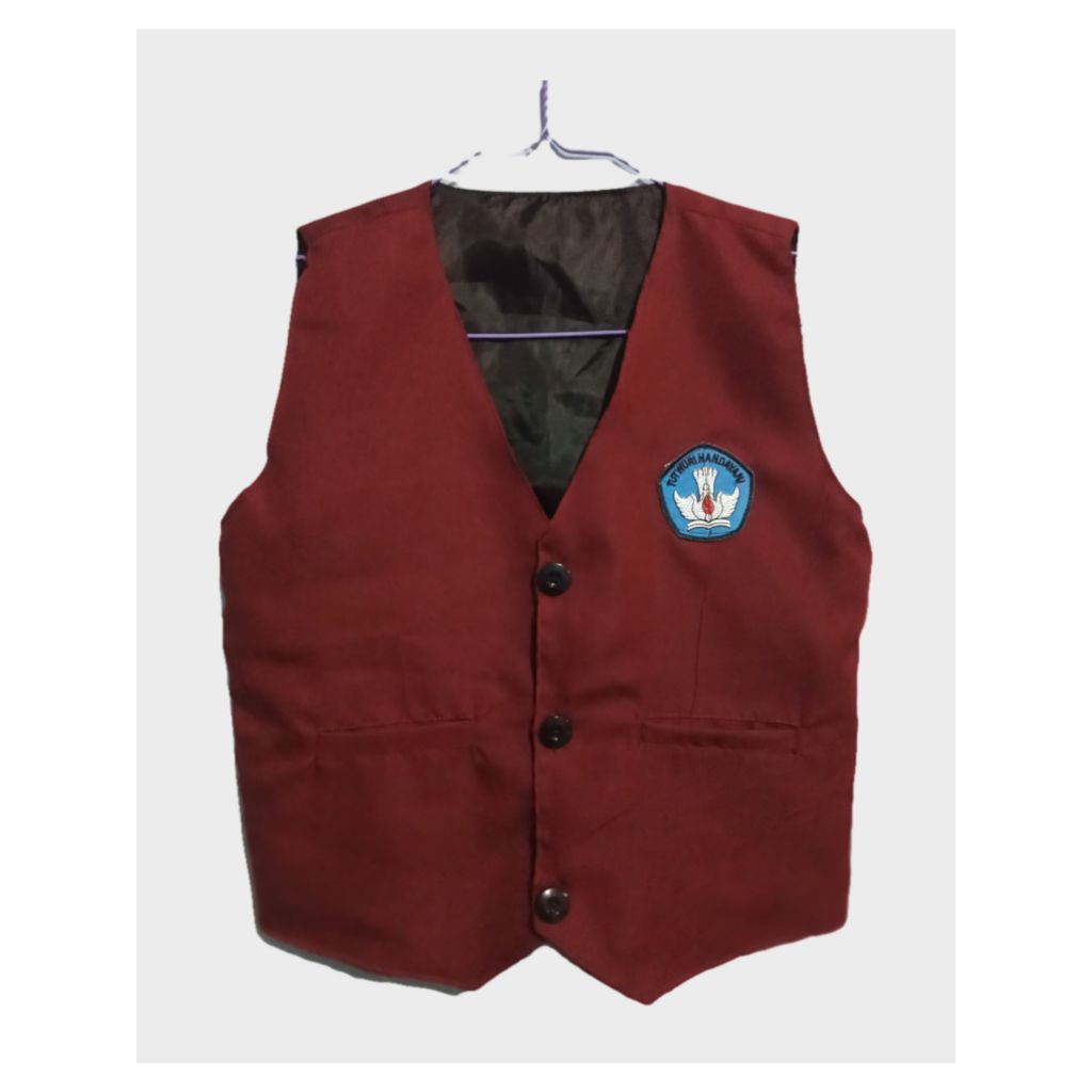 Diskon 60℅ / Rompi SD / Rompi  Warna Merah SD / Rompi SD Anak Usia 6-12 Tahun / Rompi SD Kelas 1-6