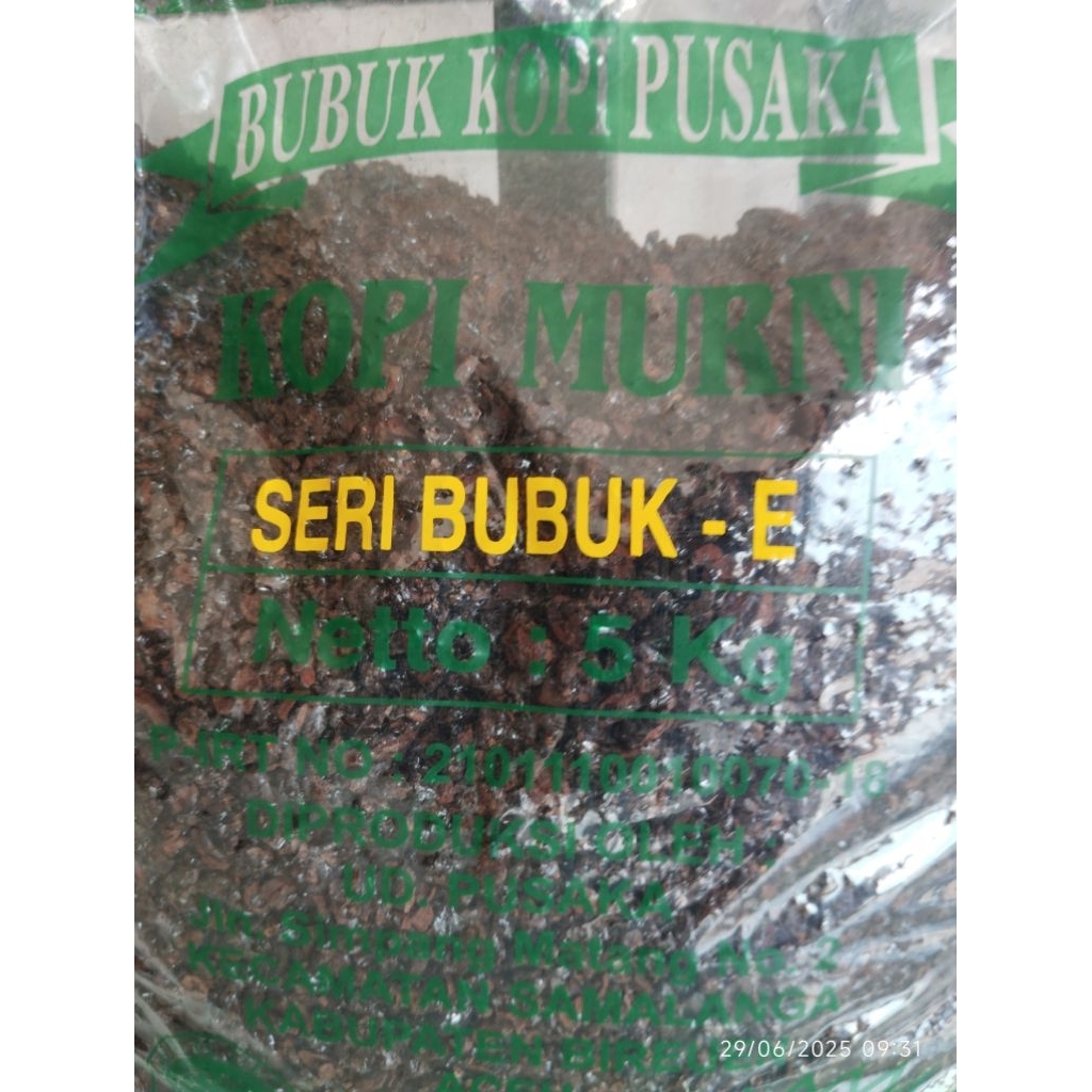 

500 Gram Kopi Saring Aceh Cap Pusaka Seri E