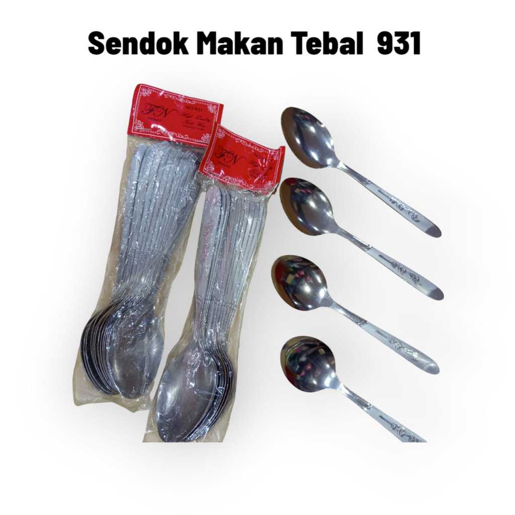Sendok Makan 931 FN/ Sendok Makan Tebal/ Sendok Makan Stainless Steel/ 1pack isi 12pcs