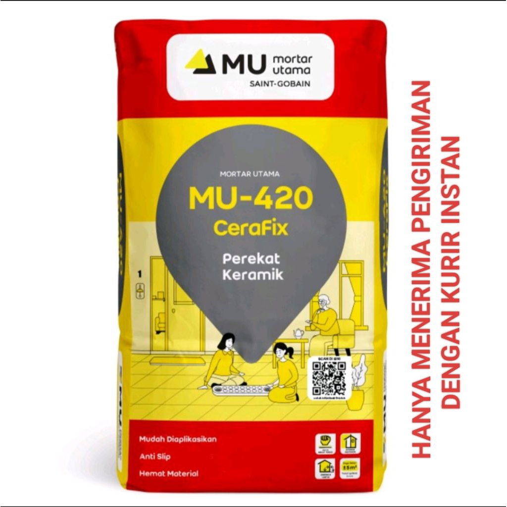 MU-420 Cerafix Semen Mortar Utama 25 kg Perekat Keramik