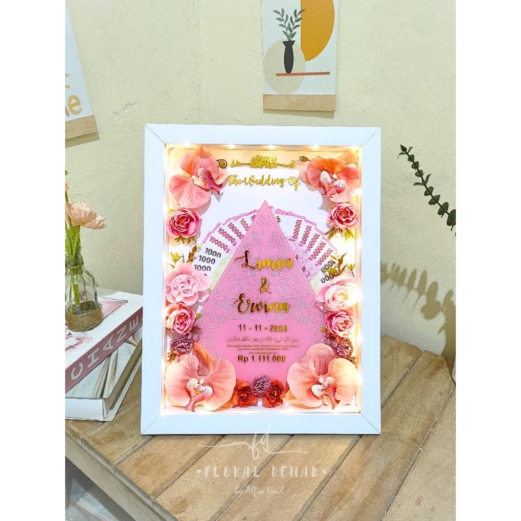 Mahar Pernikahan Akrilik Wayang