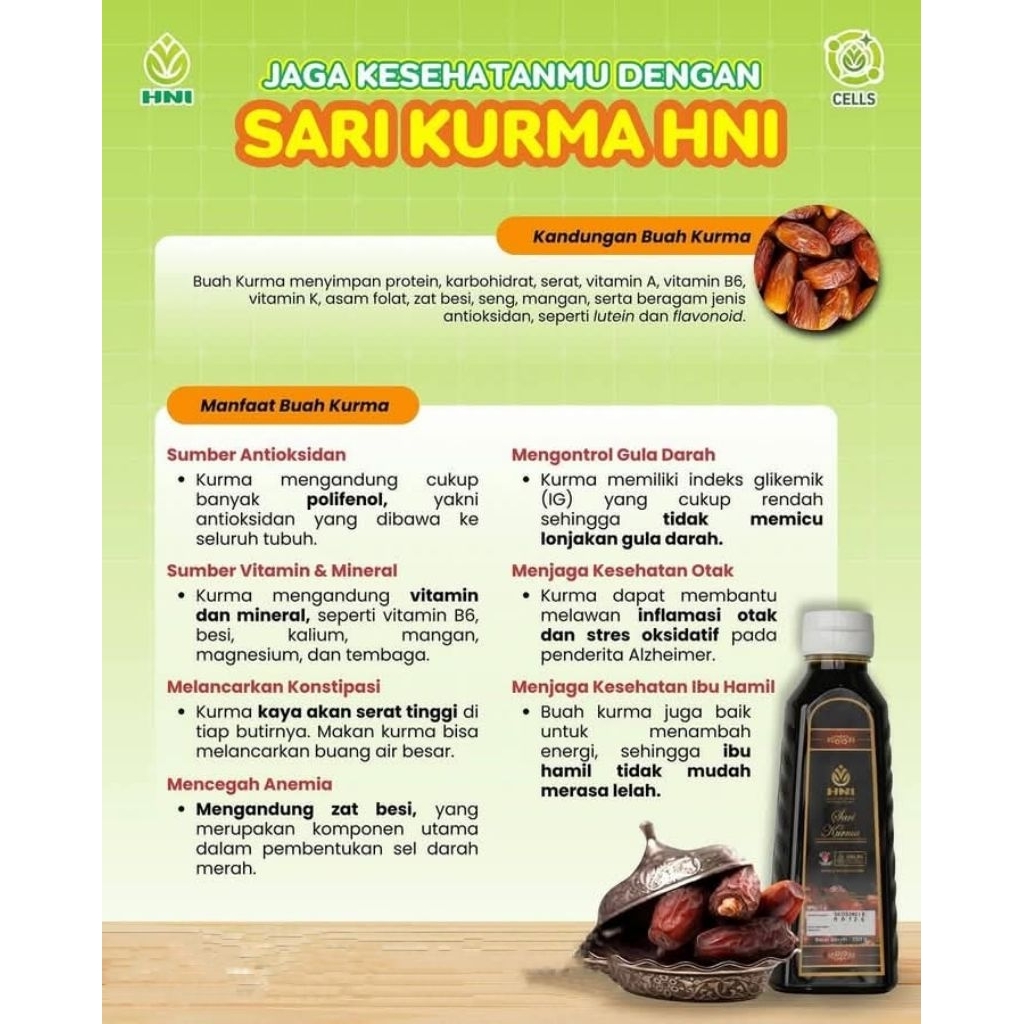 

SARI KURMA HNI Hpai ASLI 100% tanpa tambahan gula